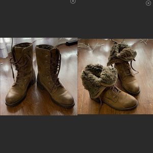 Clarks waterproof faux fur lined boots